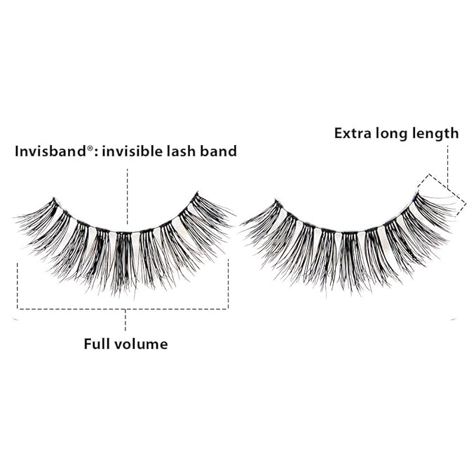 Ardell Double Up 213 False Eyelashes, Dramatic Volume and Length, Reusable Strip Lashes for Bold Eye Look, 4 Pairs
