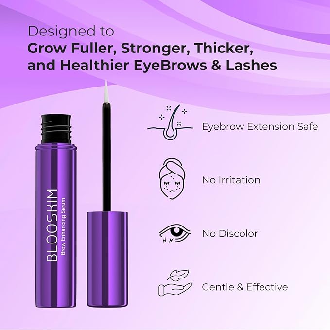 Eyebrow Growth Serum for Women & Men – Natural Brow Enhancing Serum to Grow Thicker, Fuller Brows Fast – Nourishing Eyebrow Hair Growth - 0.17 fl oz