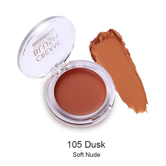 MAEPEOR Cream Face Blush 8 Color Lightweight Smooth Natural Look Matte Face Blush Long-Lasting Buildable Blusher for Cheeks (105 Dusk)