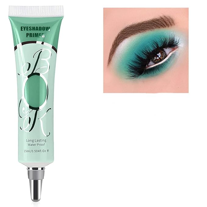 MAEPEOR Matte Eyeshadow Primer 6 Colors Prevent Oily Lids and Creasing Eye Primer Base Long-lasting Waterproof & Smudgeproof Eye Base Makeup for All Shadows (4 Mint Green)