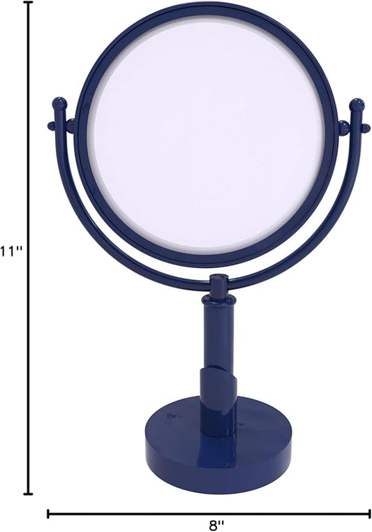 Allied Brass SH-4/3X-MBL Soho Collection 8 Inch Vanity Top Make-Up Mirror 3X Magnification, Mediterranean Blue