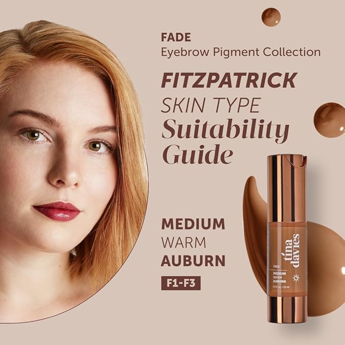 Tina Davies FADE Eyebrow Pigments, Medium Warm Auburn 15ml