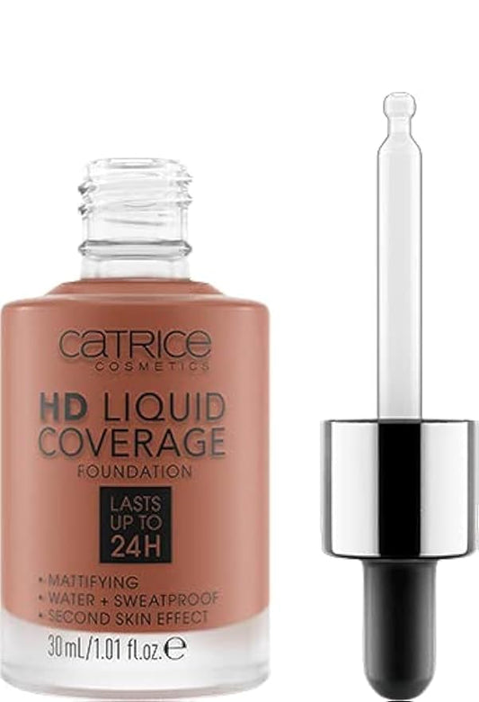 Catrice | HD Liquid Coverage Foundation | High & Natural Coverage | Vegan & Cruelty Free (095 | Deep Mahogany)
