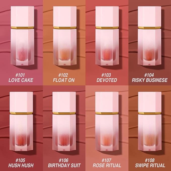 Cheek Gel Cream Liquid Blush Makeup, Soft Lightweight Breathable Feel, Long-Wearing, Smudge Proof, Natural-Looking, Skin Tint Blush Makeup (#106 BIRTHDAY SUIT)