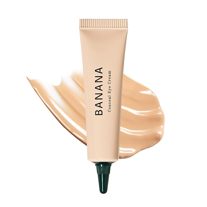 BANANA Conceal Cream, All-in-one 48 HR Hydration Day Eye Cream with Color Correcting with Panthenol, Vitamin C&E, Helps Reduce the Appearance of Fine Lines, Sheer Coverage, 0.52 oz