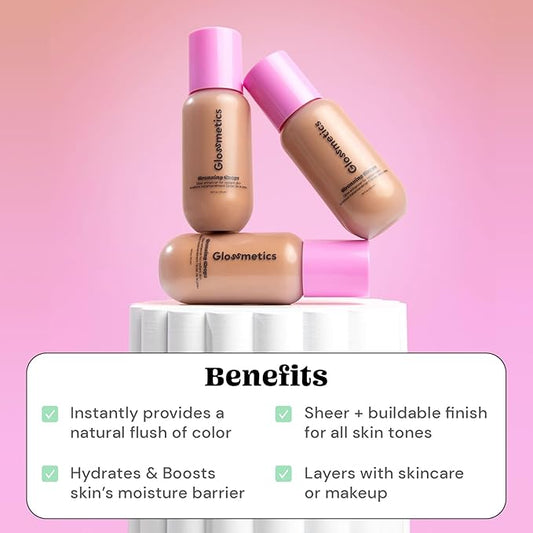 Glossmetics Bronzing Glow Drops - Brightening and Moisturizing Makeup and Skincare Bronzing Drops for Face and Body. Luminous Liquid Bronzer for Radiant Sun-Kissed Skin, Cruelty Free. Bronze, 35ml