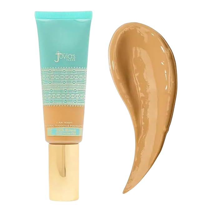 Juvia's Place I Am Magic Natural Radiance Foundation - 515Bombay - Full Coverage Liquid Foundation Makeup for Dry, Mature, Aging, and Combination Skin - Lightweight Longwear Base with Radiant Finish