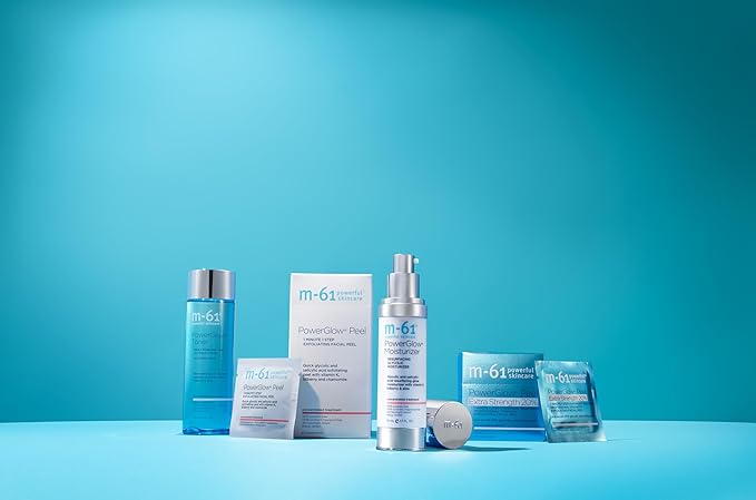 m-61 PowerGlow Peel | Exfoliating Facial Peel With Glycolic, Salicylic Acid. 1 Minute, 1 Step - 30 Treatments