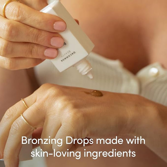 Bronzing Drops - Liquid Bronzer Face Drops with Glycerin - All Skin Types, Vegan, Cruelty Free, Fragrance Free, 1.164 FL OZ