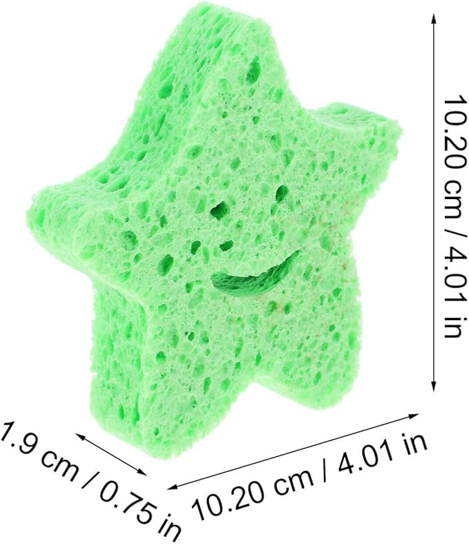6pcs Bath Sponge Foam Loofah Sponge, Body Sponge for Shower Star Shaped Exfoliating Sponge Portable Body Scrubber