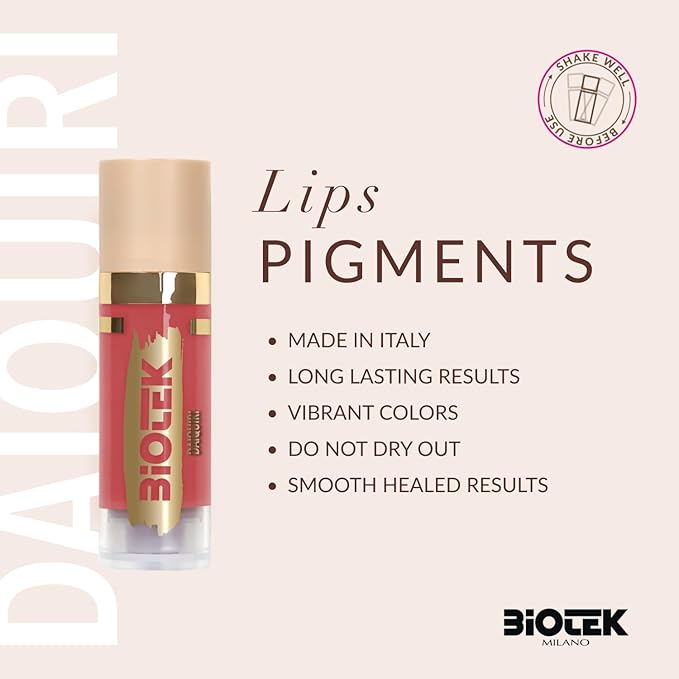 Biotek Lip Pigment for Permanent Makeup - Bright Coral Color for Lip - Made in Italy - Daiquiri 0,61 fl.oz.