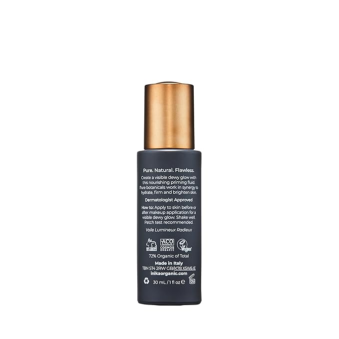 INIKA Organic Radiant Glow | Illuminate + Prime Organic Natural Makeup Primer with Skincare Ingredients