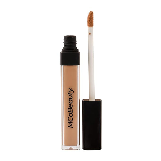 MCoBeauty Brighten & Perfect Cream Concealer, 6 Medium Natural Buff, Brightening Coverage for Flawless Complexion, Vegan, Cruelty Free Cosmetics
