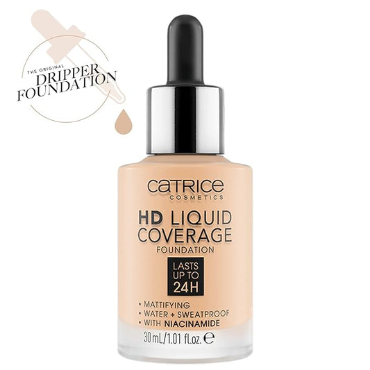 Catrice | HD Liquid Coverage Foundation | High & Natural Coverage | Vegan & Cruelty Free (005 | Ivory Beige)