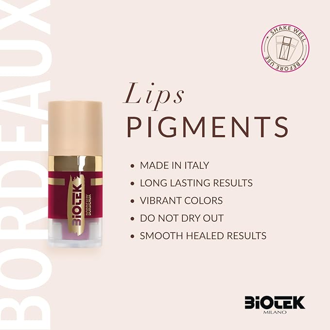 Biotek Lip Pigment for Permanent Makeup - Bordeaux Color for Lip - Made in Italy - Bordeaux 0,24 fl.oz.