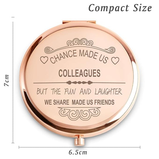 Colleagues Gifts for Women, Personalized Compact Mirrors, Mothers Day Birthday Gifts for Colleagues