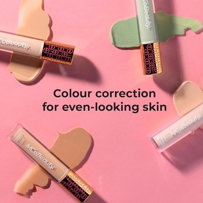 MCoBeauty 4-IN-1 Colour Corrector, Pink, Brighten, Hydrate, Conceal & Correct, Vegan, Cruelty Free Cosmetics