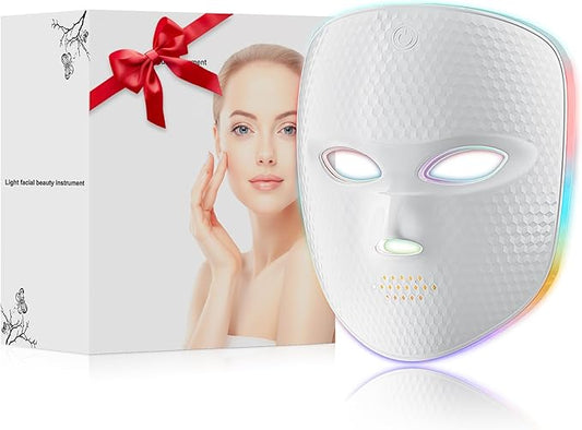 Red Light Therapy Mask for Face,Cordless LED Face Mask Light Therapy,USB C Rechargeable,Infrared Light Therapy Mask for Home Working Travel Yoga Sleep