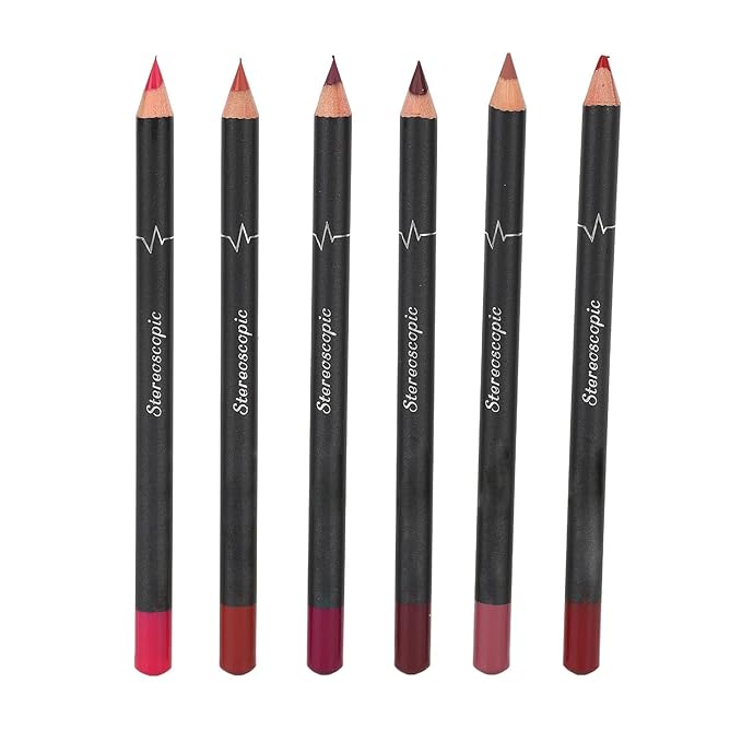 ZJchao 12Pcs Lip Liner, Contour Pencil for Girl Women, Smooth Soft Smudge Matte Long Lasting Lipstick Makeup Tool Set