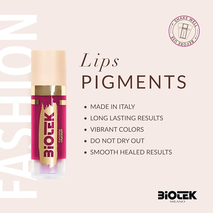 Biotek Lip Pigment for Permanent Makeup - Black Cherry Color for Lip - Made in Italy - Fashion 0,61 fl.oz.