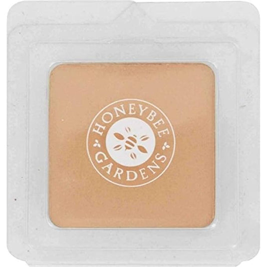 Honeybee Gardens Pressed Mineral Powder Foundation Refill, Malibu, Medium Olive Shade, Adjustable Coverage, Natural Finish, With Botanical Extracts And Vitamin E, 7.5g