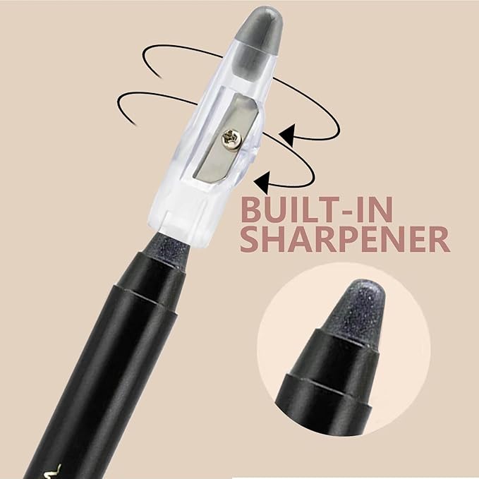 Black Eyeshadow Stick, Highlighter Eye Liner,Eye Brightener Stick, Shimmer Creamy Eyeshadow, Waterproof Eyeshadow Pencil Long Lasting Eye Shadow Makeup.#7 black shimmer