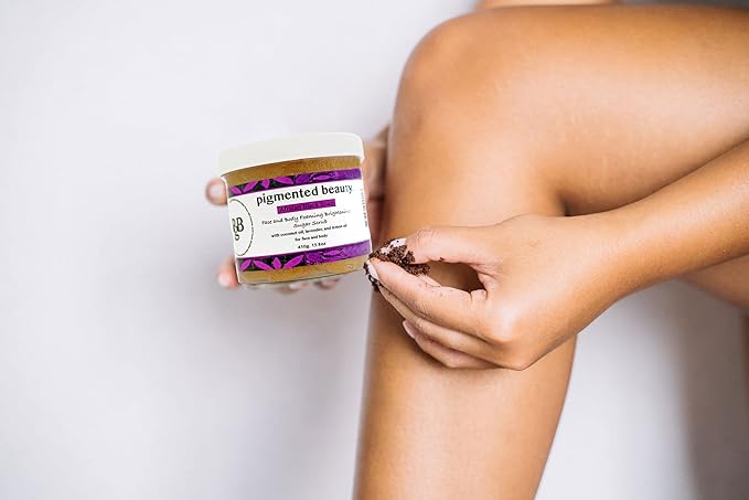 African Black Soap Brightening Sugar Scrub For Face and Body with Lavender and Lemon Essential Oils 450g