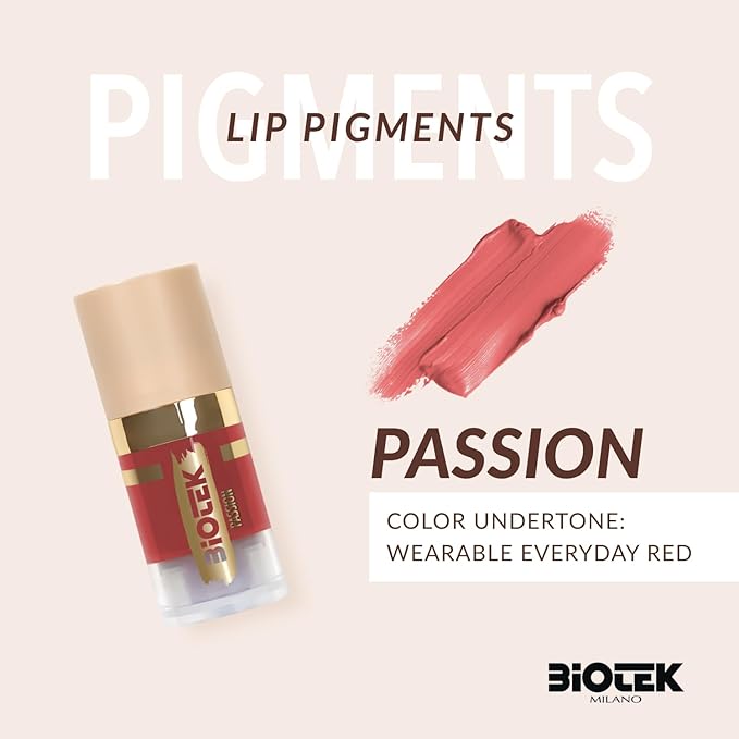 Biotek Lip Pigment for Permanent Makeup - Coral Red Color for Lip - Made in Italy - Passion 0,24 fl.oz.
