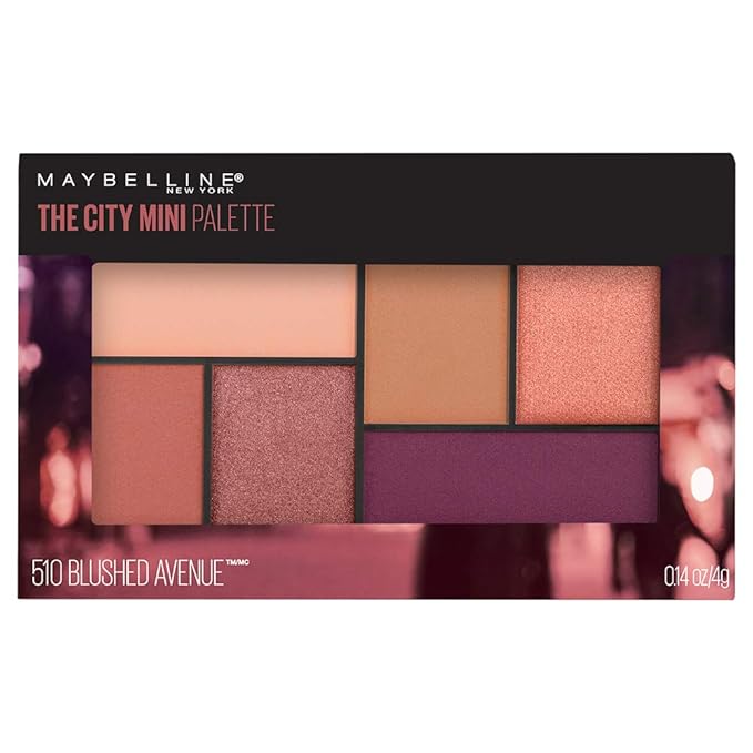 Maybelline New York The City Mini Eyeshadow Palette Makeup, Blushed Avenue, 0.14 oz.