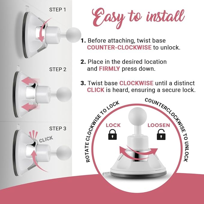 MIRRORVANA 10X Round Magnifying Mirror for Applying Makeup - Suction Cup Cosmetic Make Up Mirror, Ideal for Vanity, Bathroom, and Travel Use - 6.7" Diameter