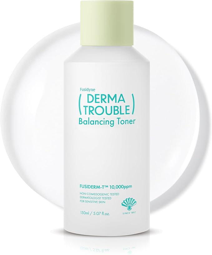 Derma Trouble Balancing Toner (5.07fl oz) Toner Improve Rough Skin Texture pH Balance, Moisture. Soothing Formula for Comedonal Acne Korean Skin Care Fusiderm-T 10000ppm