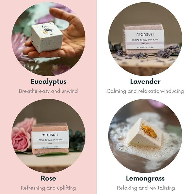 Luxurious Bath Gift Set for Women: Bamboo Bathtub Tray Caddy, Bath Spa Pillow, Bath Bombs & Bath Salts - Ultimate Spa Day Gifts for Women, Relaxation Gift Basket for Moms & Self Care