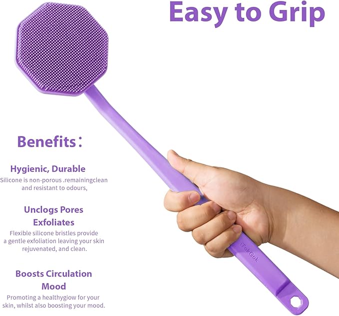 Body Scrubber & Back Scrubber - Purple