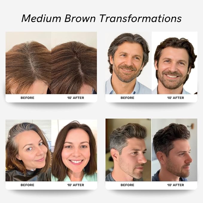 Polar Haircare - Medium Brown Hair Dye Shampoo for Women & Men - Natural Semi Permanent Color Shampoo for Gray Hair Coverage, Vegan - Instant Dye 6.76 Fl Oz