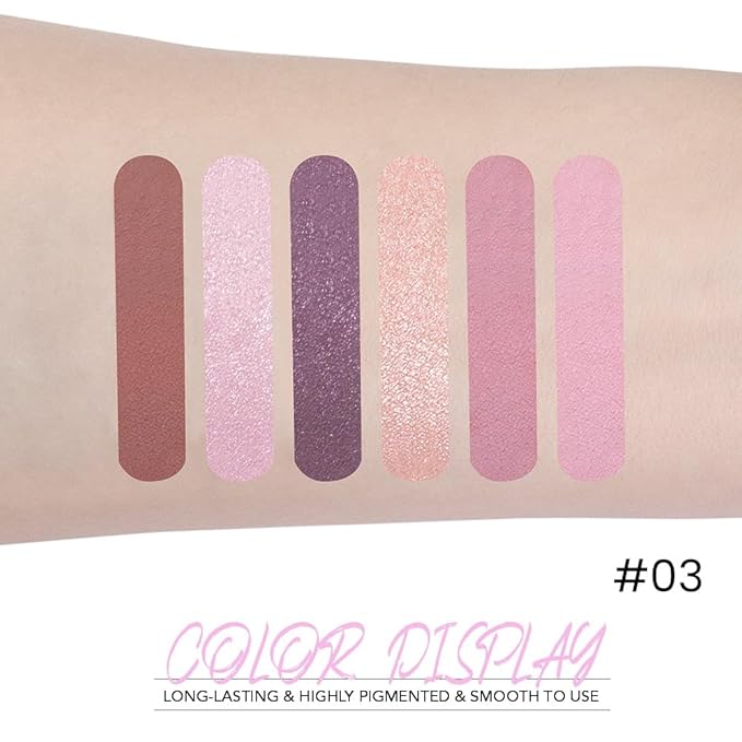 9Colors Eyeshadow Palette, Purple Eye Enhancers Magic EyeShadow Palette, Glitter Shimmer Sparkly Eye Shadow Makeup, Velvety Pigmented Creamy Long Lasting Waterproof Naturing-Looking Women Girls