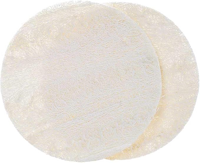 20 Pcs Loofah Face Pads Round Exfoliating Facial Pads Skin Cleansing Discs Pads Facial Body Scrubbers for Bath Shower Spa Skin Scrub