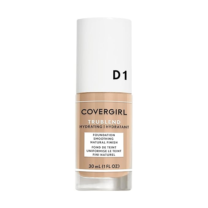 COVERGIRL truBlend Liquid Foundation Makeup Creamy Beige D1, 1 oz (packaging may vary)