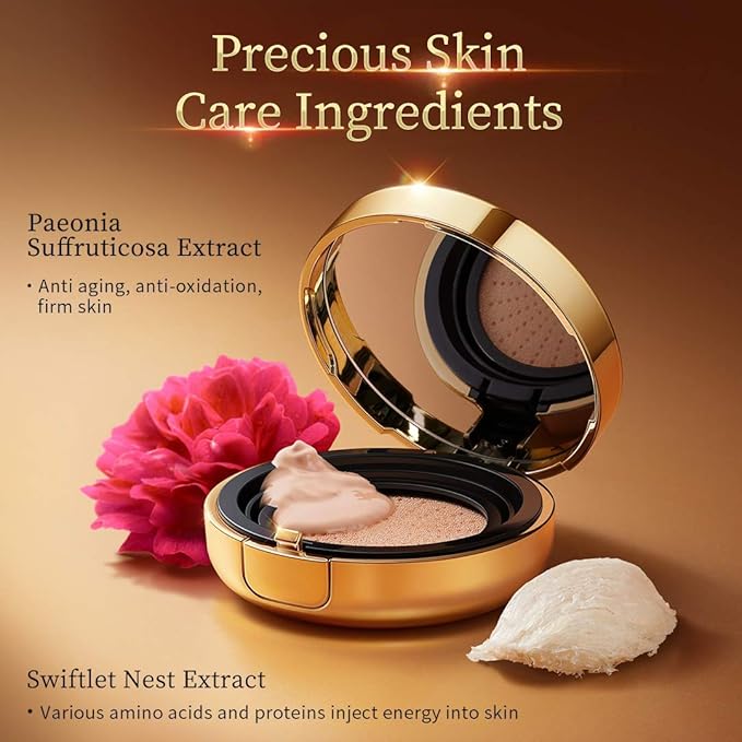 zeesea [Palace Identity Air Cushion BB Cream Moisturizing Foundation Waterproof Concealer Long Lasting Brighten Makeup Natural Cover (N03#Natural)