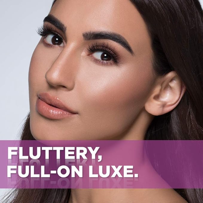 Ardell False Eyelashes Double Up 203 Black - Natural Look, Strip Lashes for Bold Eye Makeup - 4 Pack