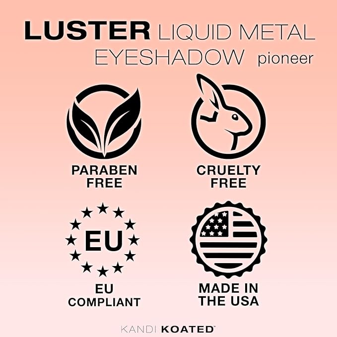 Kandi Koated Luster Liquid Metal Eyeshadow [Pioneer] Liquid Eye Paint with Shimmery Finish | Rich Colors, Paraben-Free, Cruelty-Free Eyeshadow | Beauty & Makeup