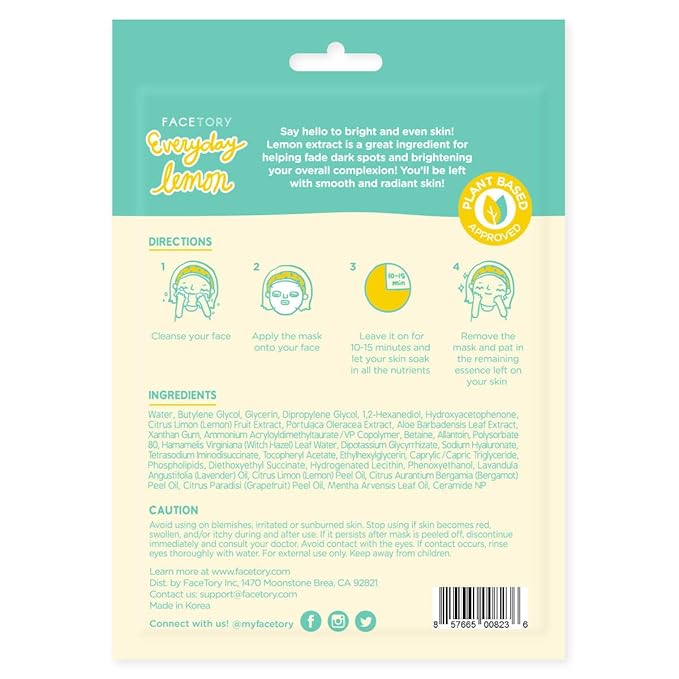 FACETORY K Beauty Face Mask Skin Care - EVERYDAY 8 COLLECTION Sheet Mask Set | Natural Premium Korean Face Mask For All Skin Types - No Sulfates No Parabens (8 pc)