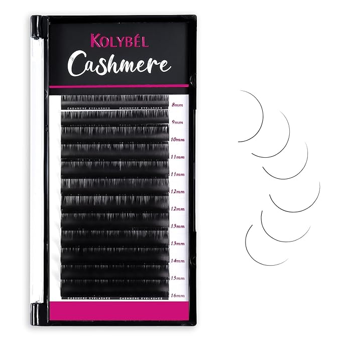 Cashmere Eyelash Extensions 0.03 C Curl 13mm Premium Lash Extensions，Silk Volume & Classic Lashes Soft Matte Dark Professional Eyelashes Extension Salon Use(cashmere,0.03-C-13mm)