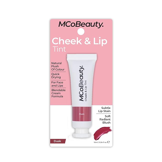 MCoBeauty Cheek And Lip Tint - Luminous Pop Of Buildable Color - Quick-Drying And Long-Wearing - Blurs The Lines Between A Dewy Gloss And A Stain - Gives Skin A Youthful Glow - Dusk - 0.34 Oz