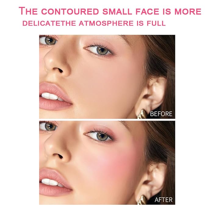 Multi-Use Blush Stick,Cream Contour Stick, for Sculpt the Cheeks, Waterproof Natural Nude Makeup,Tinted Solid Moisturizer Stick for Eyes Lips Cheek (Red, 0.6.oz)