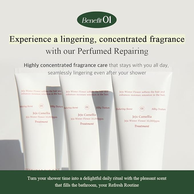 Refresh Moment Perfume Hair Treatment (02 Fig Fog) | Moisturize and Soften Hair | Vegan Conditioner for Oily Hair | Non-Greasy Formula | Fruity-Woody Fragrance | 5.07 fl. oz