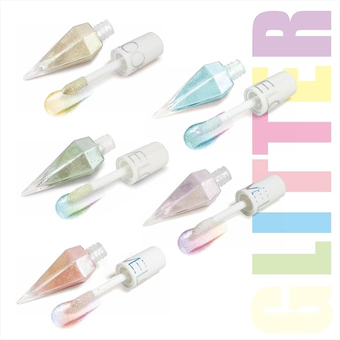 5 Pcs Glitter Eyeliner Liquid Eyeshadow Diamond Colorful Set with Shimmer and Waterproof for Gift Eye Glitter Makeup（Colourful）