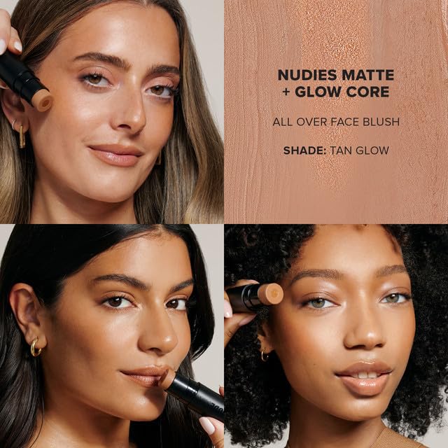 Nudies Matte + Glow Core All Over Face Blush Color - Tan Glow