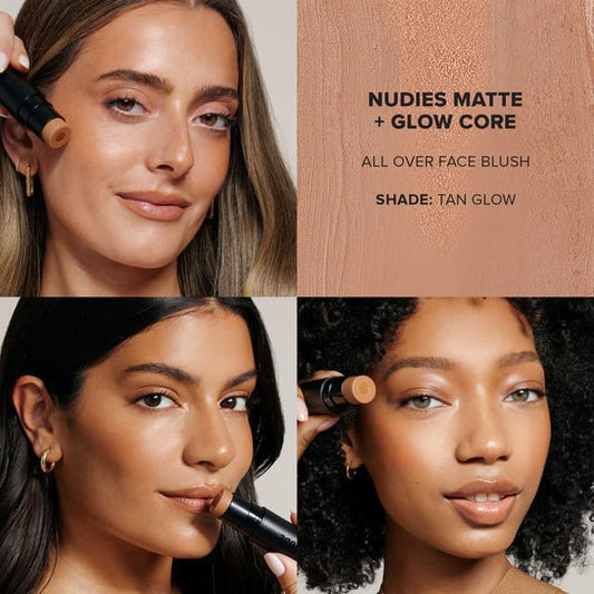 Nudies Matte + Glow Core All Over Face Blush Color - Tan Glow