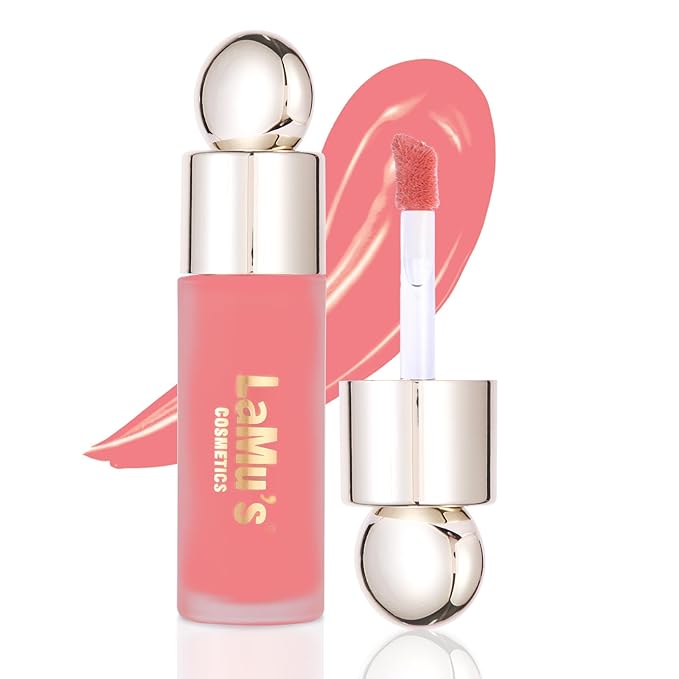 LaMu'S COSMETICS Soft Pinch Weightless Liquid Blush, Long-Lasting Beauty Natural Waterproof Face Liquid Blush For All-Day Wear (Happy-Cool Pink, 0.25fl.oz/7.5ml)