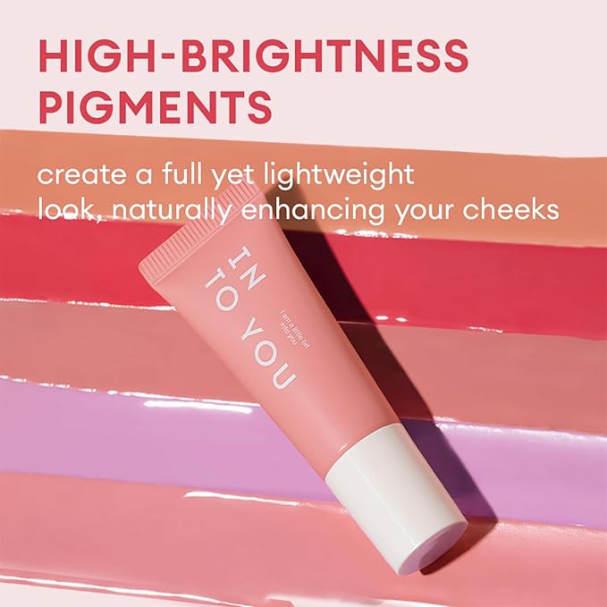 INTO YOU Liquid Blush for Cheeks, Water Sense Evolves Into Soft Fog Powder Matte and Natural Finish, Light and Comfortable Cream to Hold Makeup, Icy Peach(A01)